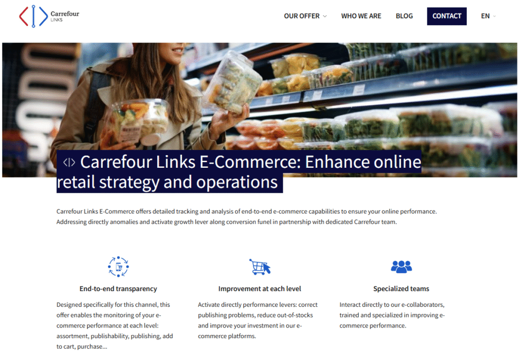 Carrefour Links is an example of data as a service business model in retail industry