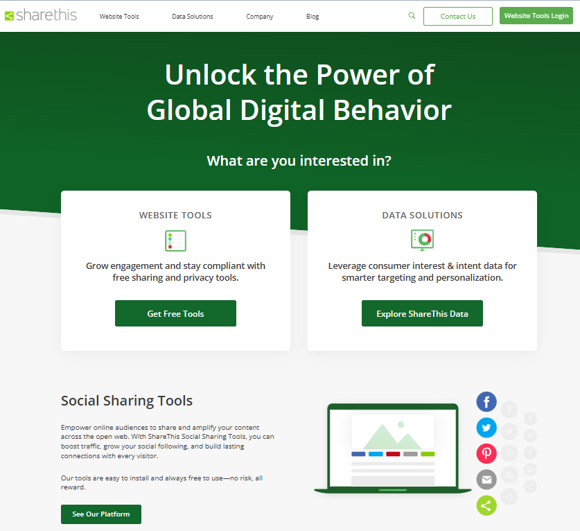 ShareThis is an example of data as a service business model